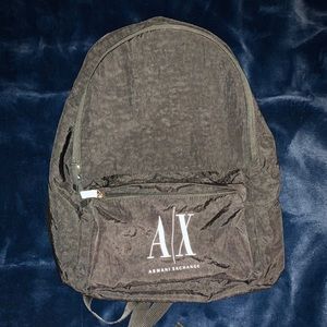 Armani Exchange AX Logo Backpack in Black